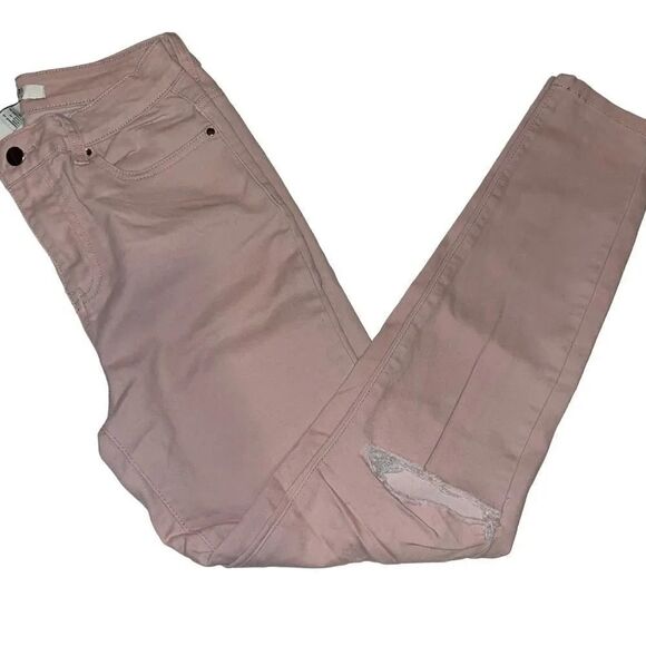 Forever 21 Contemporary Mauve Distressed Jeans‎ - Picture 1 of 9